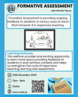 Formative Assessment in Post-Primary Classes : Moving Students Forward with Responsive Teaching